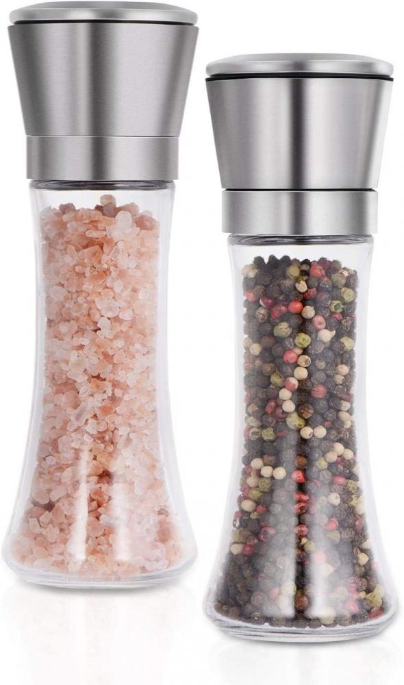 Generic / Pepper and salt grinder mill, x2 electric automatic salt and pepper grinder set rechargeable with usb gravity spice mill adjustable spices grinder kitchen tools