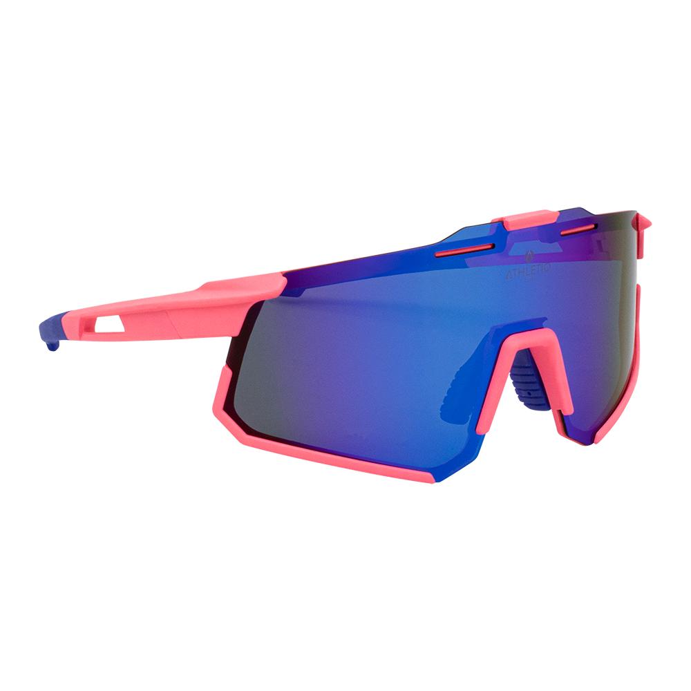 the cycling bundle 2021 Athletiq / Sunglasses, For cycling, Pink frame, Blue revo lens