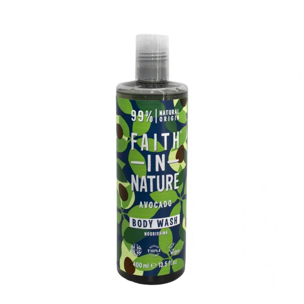 Faith in Nature / Body wash, Avocado, 400 ml free shipping 250ml deep sea mud volcanic wash skin shower cream body whitening exfoliating body lotion bathroom