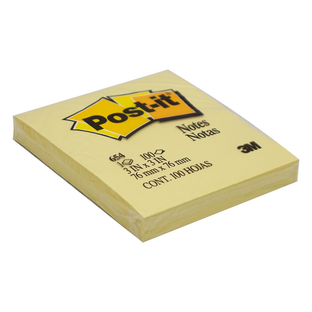 3M / Post-It self sticky notes, 100 pcs, Yellow sticky notes 3x4inch 76x101 mm self stick notes canary yellow 100 sheet pad 12 nos