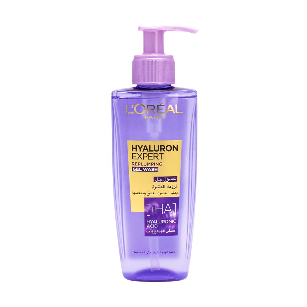 L'Oréal Paris / Replumping gel wash, Hyaluron Expert, 200ml l oreal paris replumping serum hyaluron expert 1 5% hyaluronic acid 30 ml