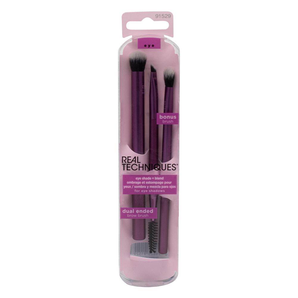 Real Techniques / Makeup brush set, Eye shade & blend, Pink shush for girls on the go makeup kit cosmetics set 5