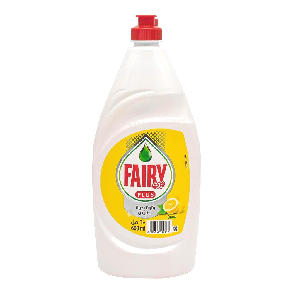 Fairy Plus / Dishwashing liquid soap, Lemon, 600 ml lux dishwashing liquid lemon 400 ml