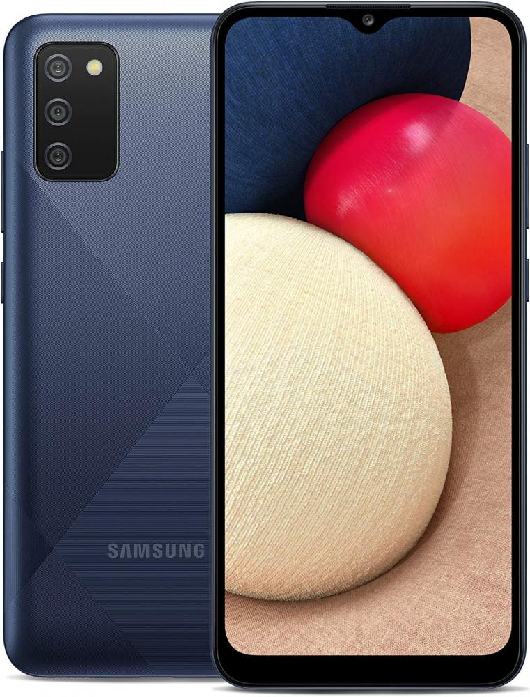 Samsung / Smartphone, Galaxy A02s, 32 GB, Blue gionee p61 6 8 hd ips mobile phone android 11 helio p60 octa core smartphone 4g ram 128g rom cellphones 13mp rear camera 4800ma
