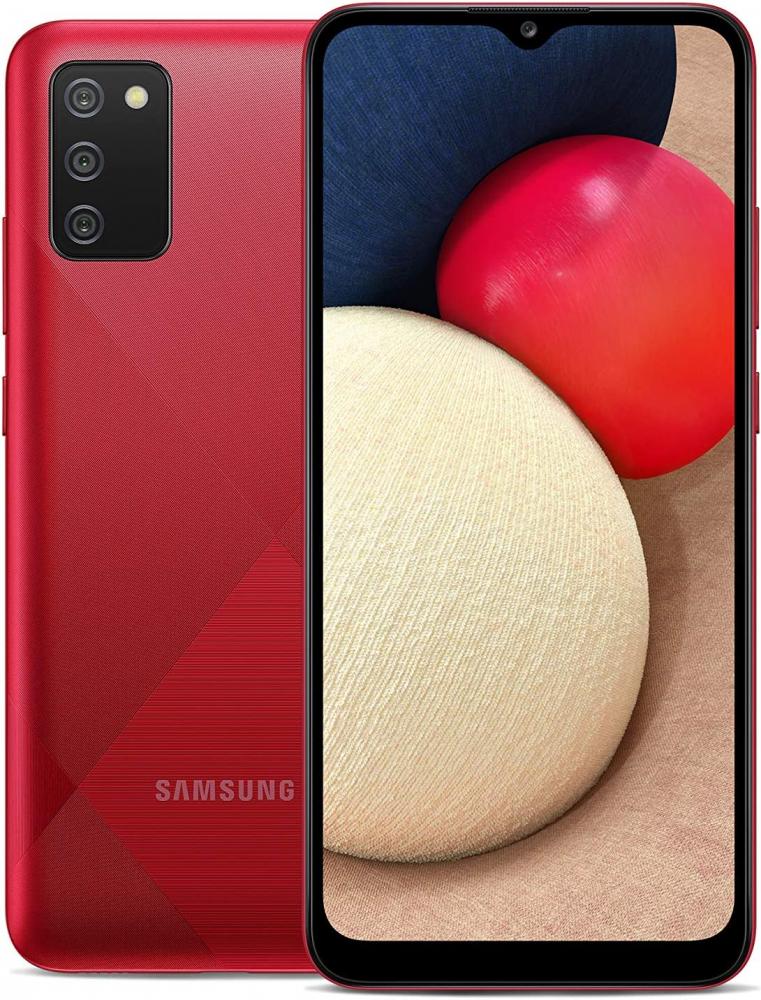 Samsung / Smartphone, Galaxy A02s, 64 GB, Red figi note 1c 4g smartphone android 11 6 6 hd display mobile phone quad core 3gb 32gb cellphones 13mp triple camera 4500mah