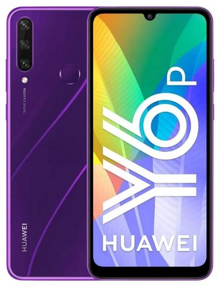 Huawei / Smartphone, Y6P, 64 GB, Phantom purple xgody global smartphone android 6 inch screen face id unlock 1gb 8gb mtk6580 quad core dual sim 5mp camera gps wifi mobile phone