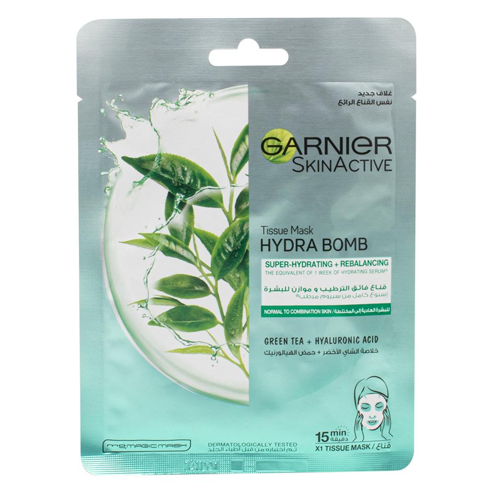 Garnier / Tissue face mask, Hydra bomb, For normal and combination skin, 1 pc led theraphy mask for face