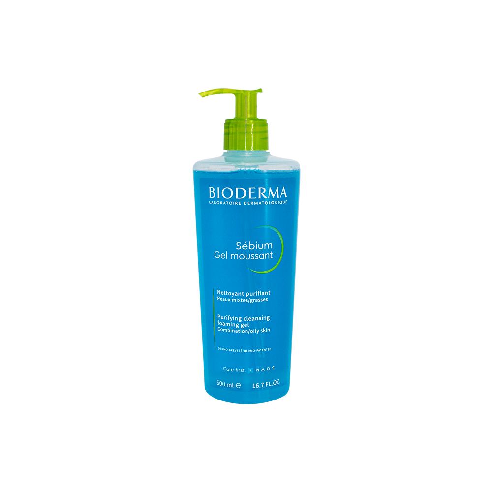 Bioderma / Foaming gel, Sebium, Face and body cleanser, 500 ml cerave foaming cleanser normal to oily skin 236ml