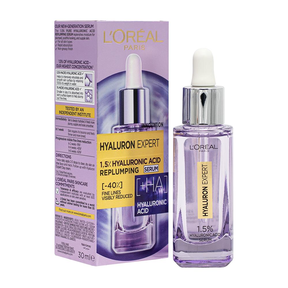 L'Oreal Paris / Replumping serum, Hyaluron expert, 1.5% hyaluronic acid, 30 ml