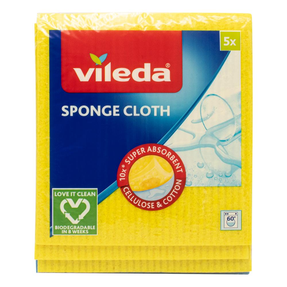 Vileda / Sponge cloth 5'S, x5 vileda sponge cloth 5 s x5