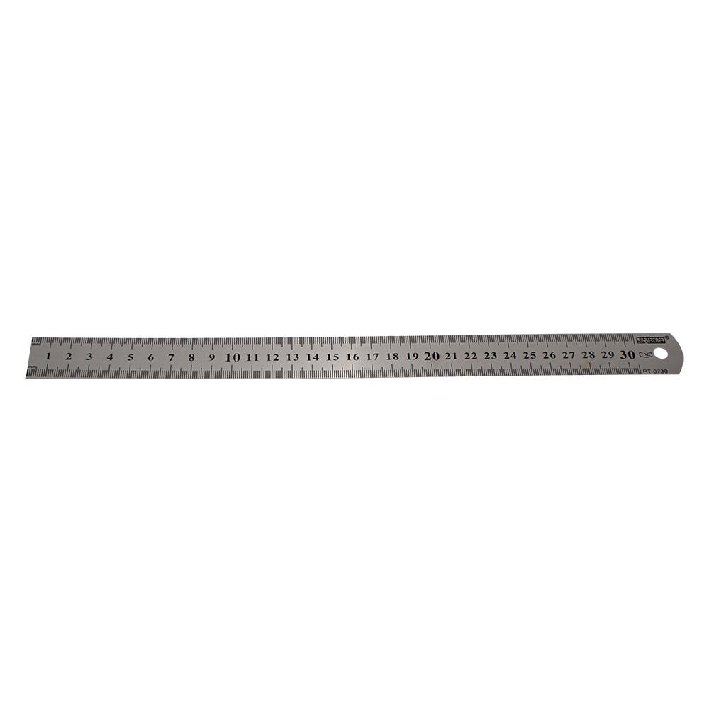 Partner / Measuring steel ruler, Silver/black