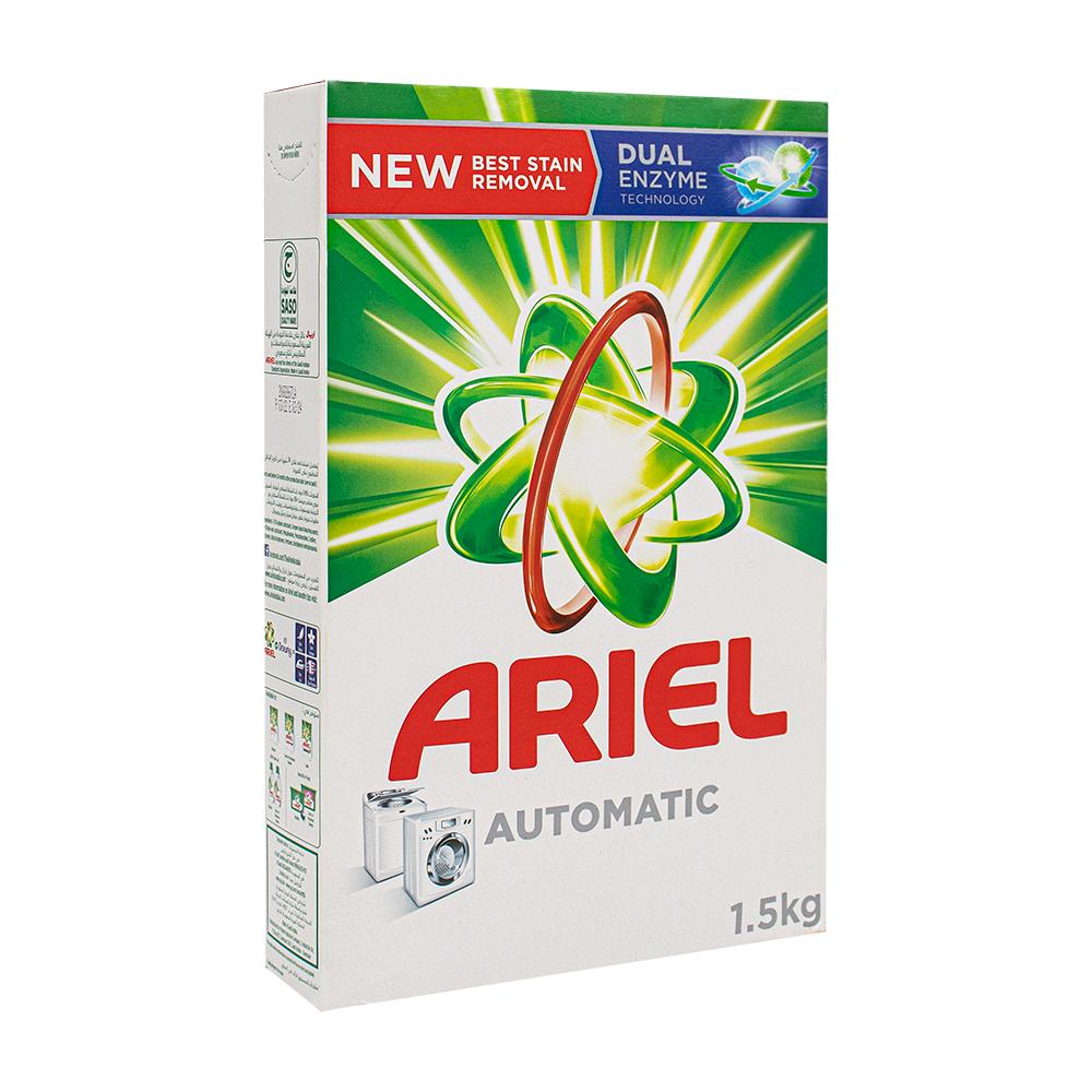 ARIEL / Powder detergent, Automatic laundry, Original scent, 3.3 lbs (1.5 kg) omo laundry capsules 3 in 1 stain removal detergent eucalyptus scent 15 pods