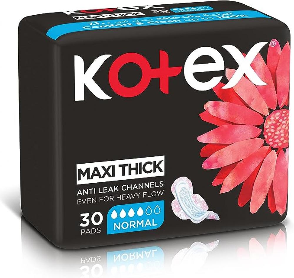 Kotex / Sanitary pads, Maxi thick, Normal, 30 pcs kotex sanitary pads maxi thick normal 30 pcs