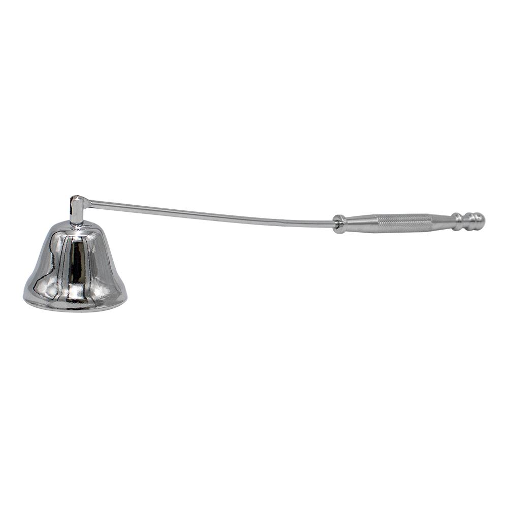 Generic / Candle extinguisher with long handle, Bell shape, Silver
