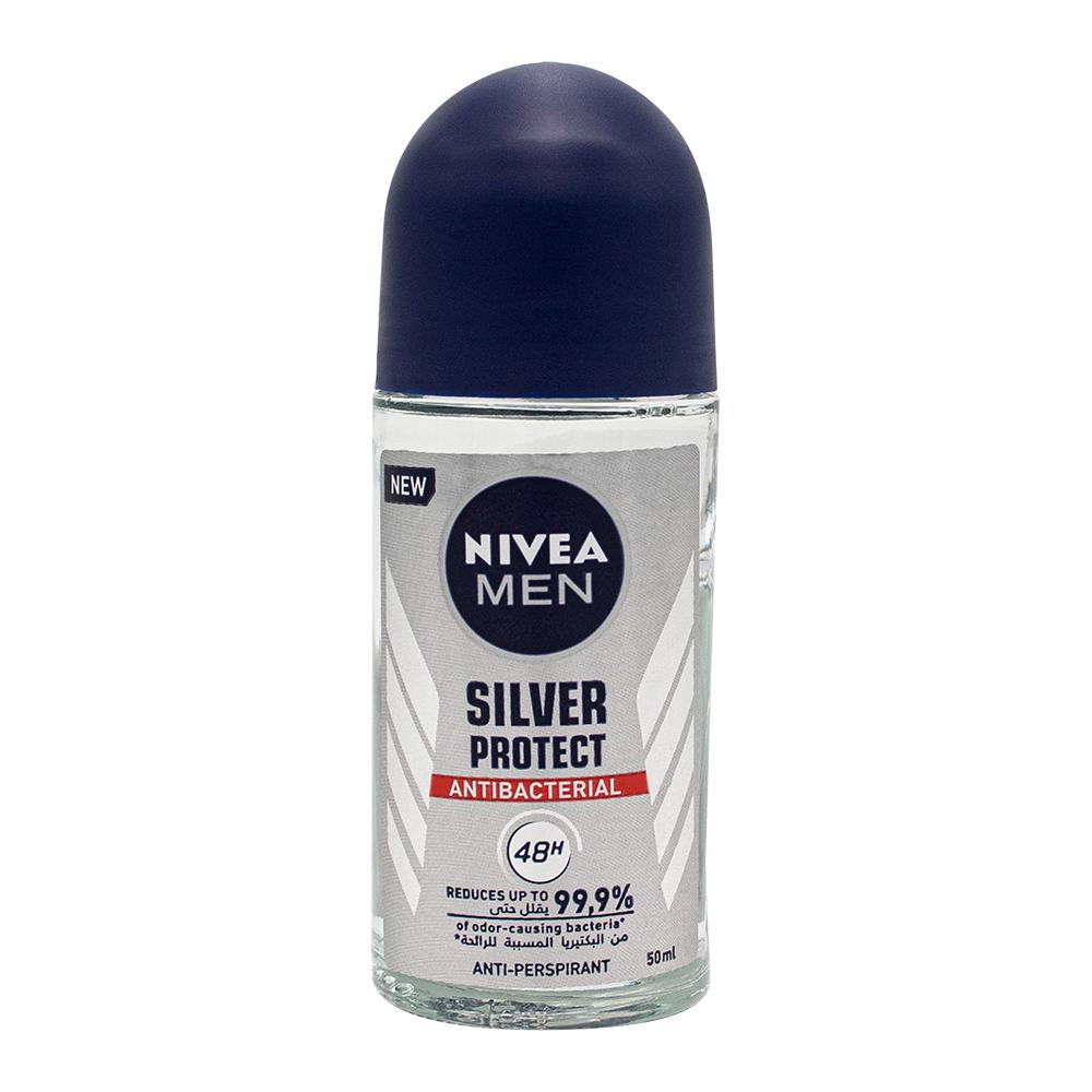 NIVEA / Deodorant, Roll-on, Silver protect, 50 ml nivea deodorant for men roll on 48h protection fresh ocean aqua scent 1 69 fl oz 50 ml