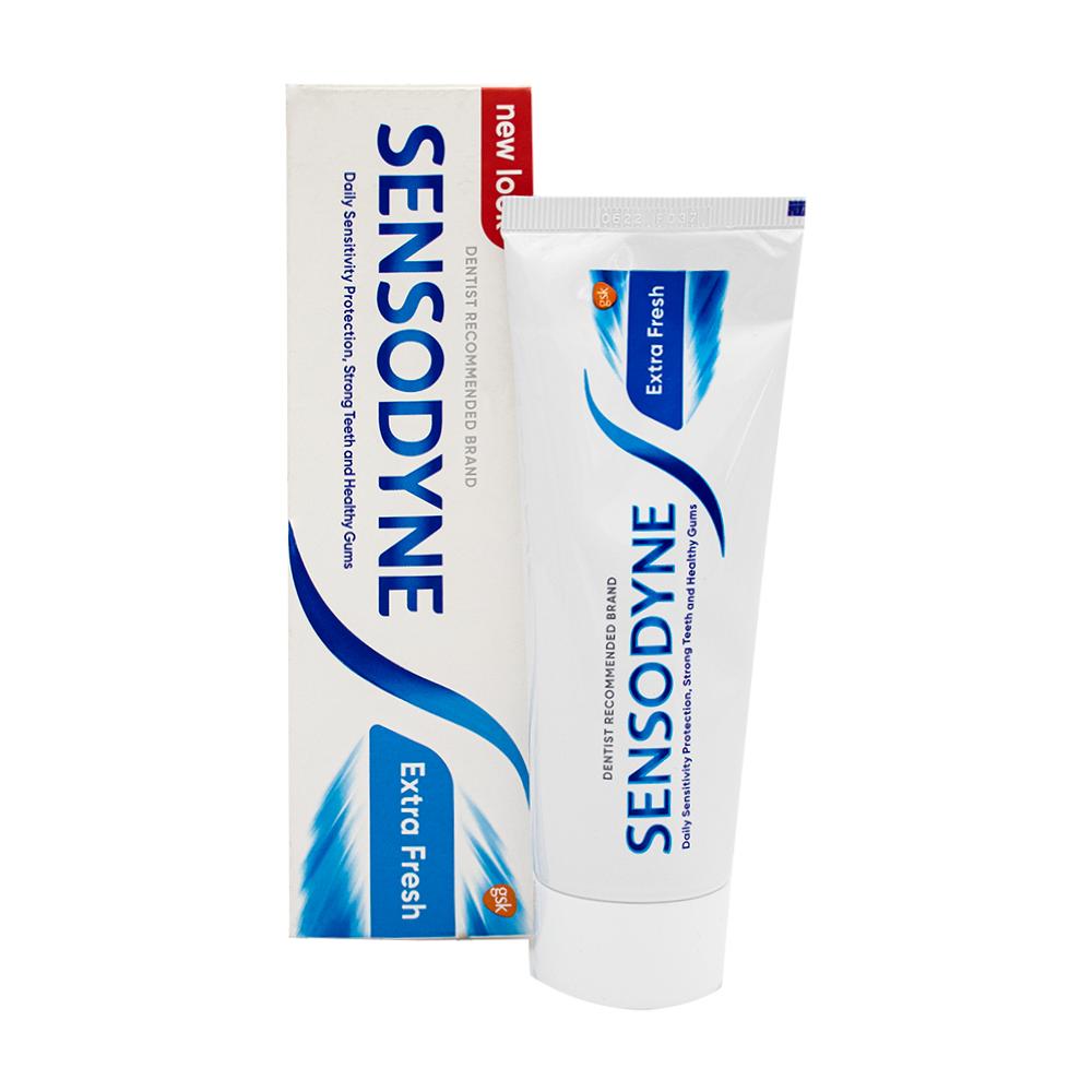 Sensodyne / Toothpaste, Toothpaste for sensitive teeth, Extra fresh, Flavoured, 75 ml sensodyne toothpaste herbal multi care toothpaste for sensitive teeth with extracts of eucalyptus and fennel 3 5 oz 100 g