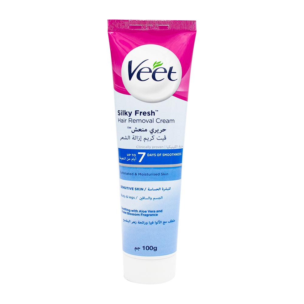 Veet / Hair removal cream, Sensitive skin, 3.5 oz (100 g), Multicolour globalstar hair removal waxing paper roll 50m