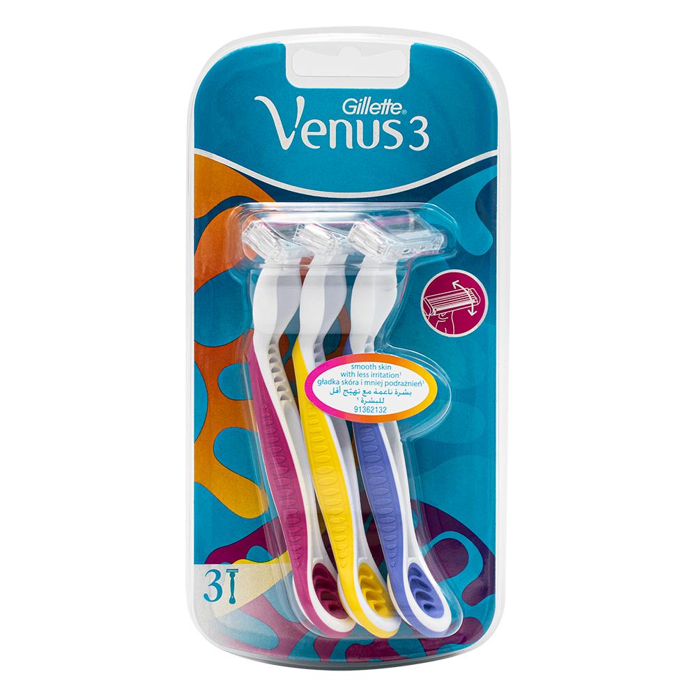Gillette / Disposable Razor, Venus 3, 3 count in b173m5 dry on site blood chemistry analyzer with disposable reagent disc