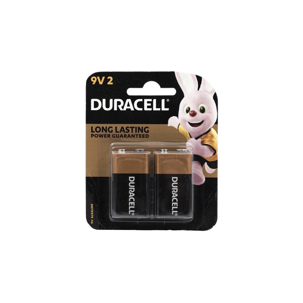 Duracell / Batteries, 9V Alkaline MN1604B2, Long lasting coppertop, Pack of 2 duracell batteries aa 1 5v alkaline lr6 mn1500 50% extra life long power pack of 2 10 years shelf life