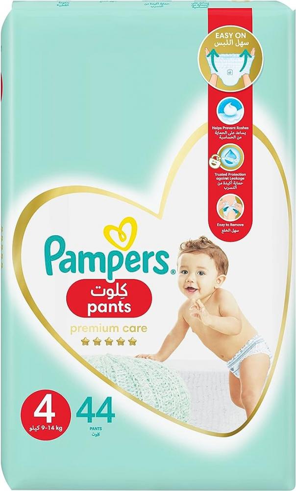 Pampers / Baby pants, Premium care, Size 4, 9-14 kg, 44 pcs baby diapers for newborns infant disposable diaper nappy changing soft absorb soft and breathable for easy replacement