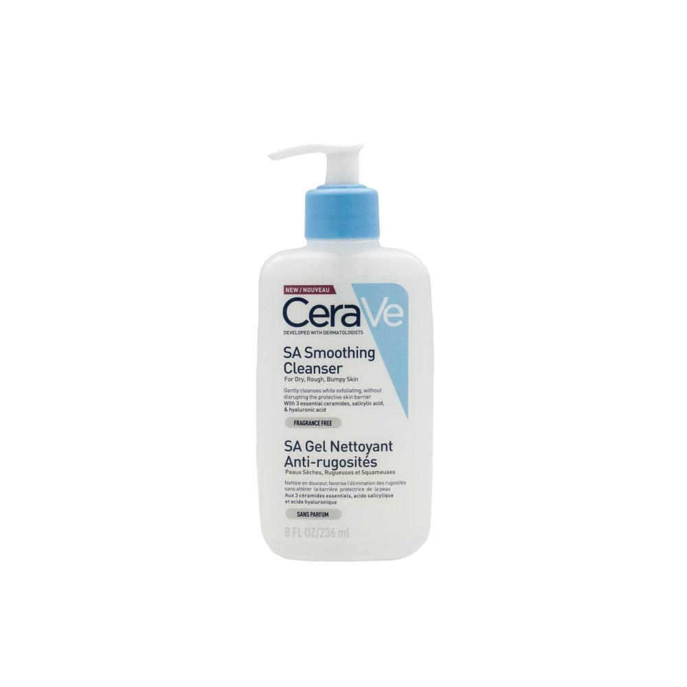 CeraVe / Gel, Cleanser, SA Smoothing, With hyaluronic acid, 8 oz (236 ml) cerave foaming cleanser for normal and oily skin 236 ml