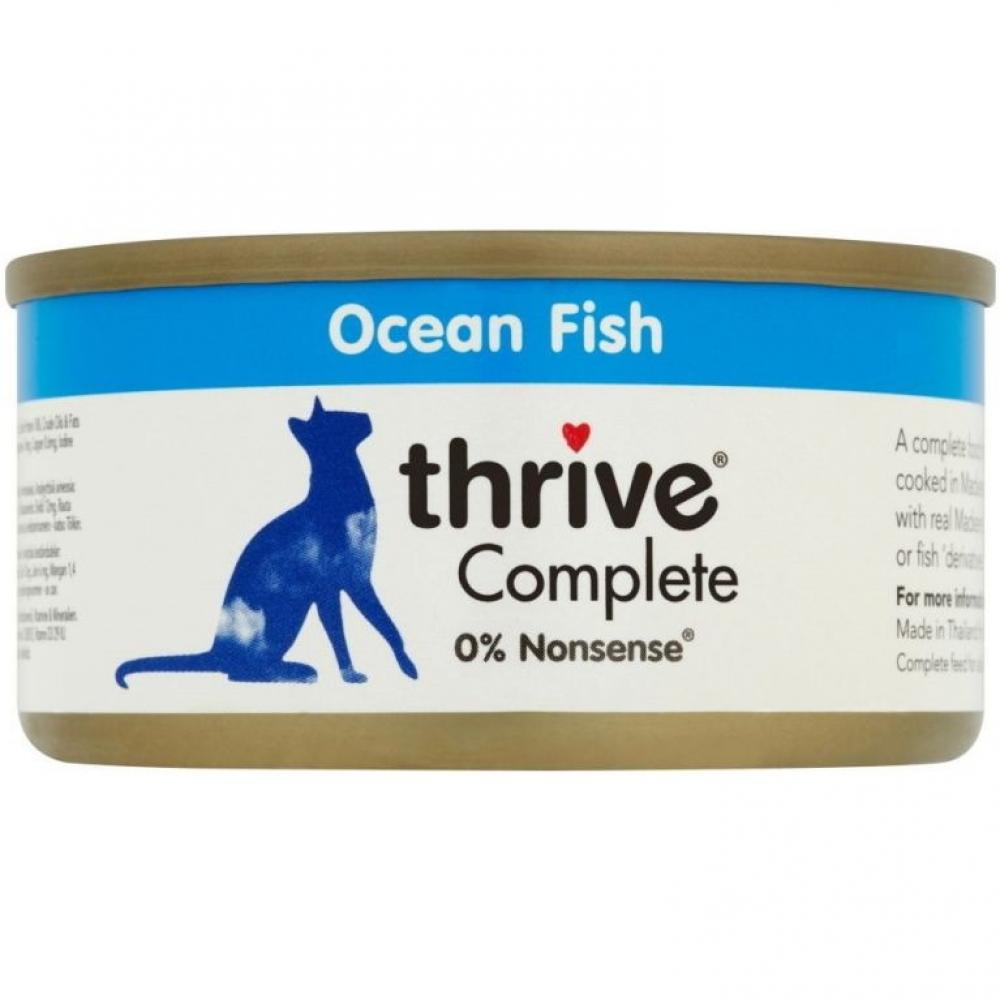 Thrive / Cat food, Complete, Ocean fish, Wet, 2.6 oz (75 g) wholesale tropical rajah cichild fish food freeze dried shrimp for wholesale free shipping 200g