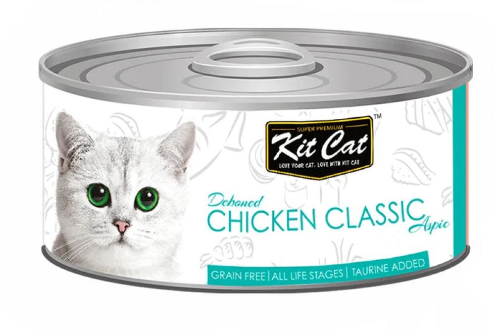 whiskas wet cat food purrfectly chicken chicken entree for adult cats 1 years pouch 3 oz 85 g Kit Cat / Cat food, Chicken classic, 2.8 oz (80 g)