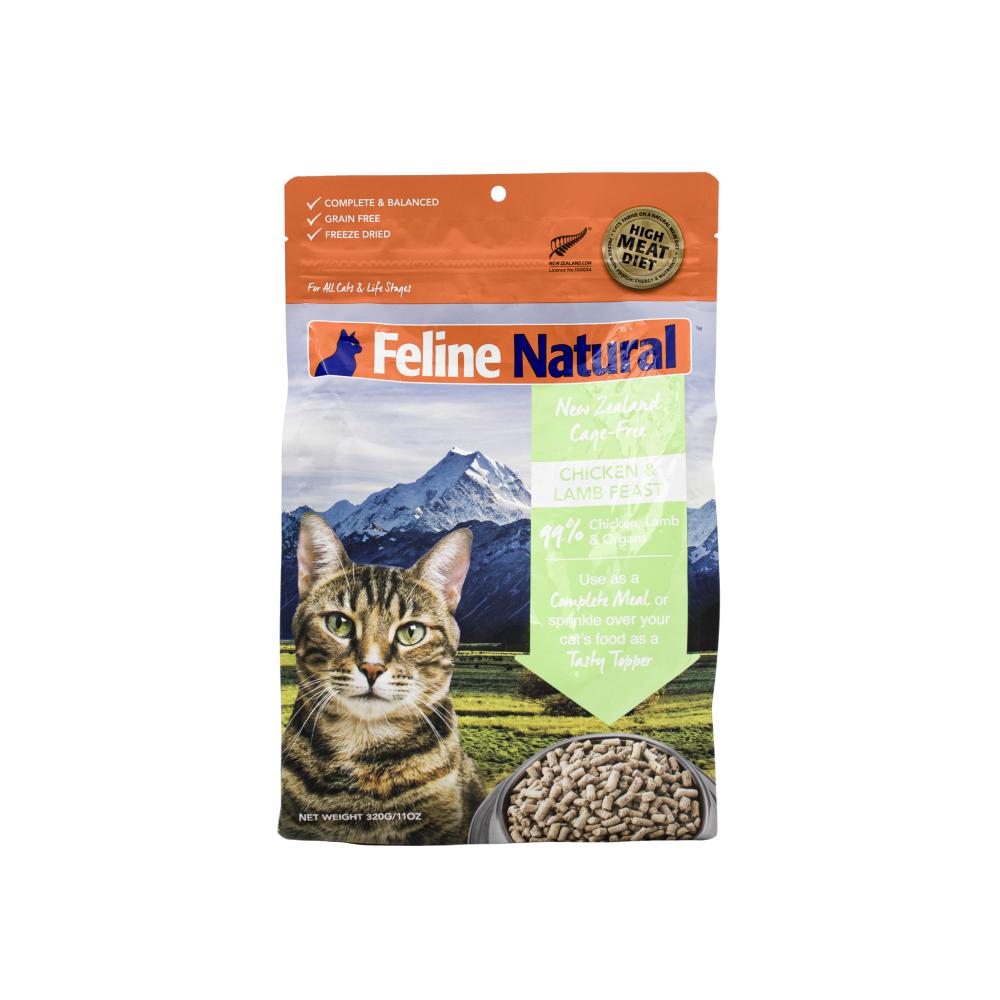 Feline Natural / Cat food, Chicken and lamb feast, Freeze dried, 11.2 oz (320 g)