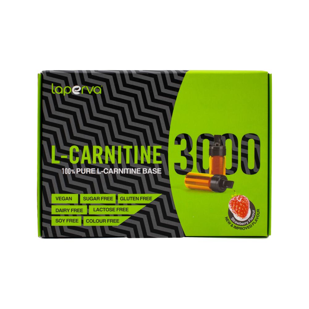 laperva l carnitine 50 veggie gummies 500 mg Laperva / L Carnitine 3000, Strawberry, 20 vials