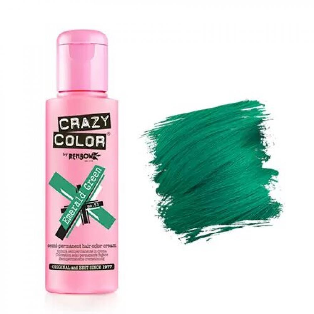 Crazy Color / Hair color, Semi permanent, 053 - emerald green, 3.38 fl oz (100 ml)