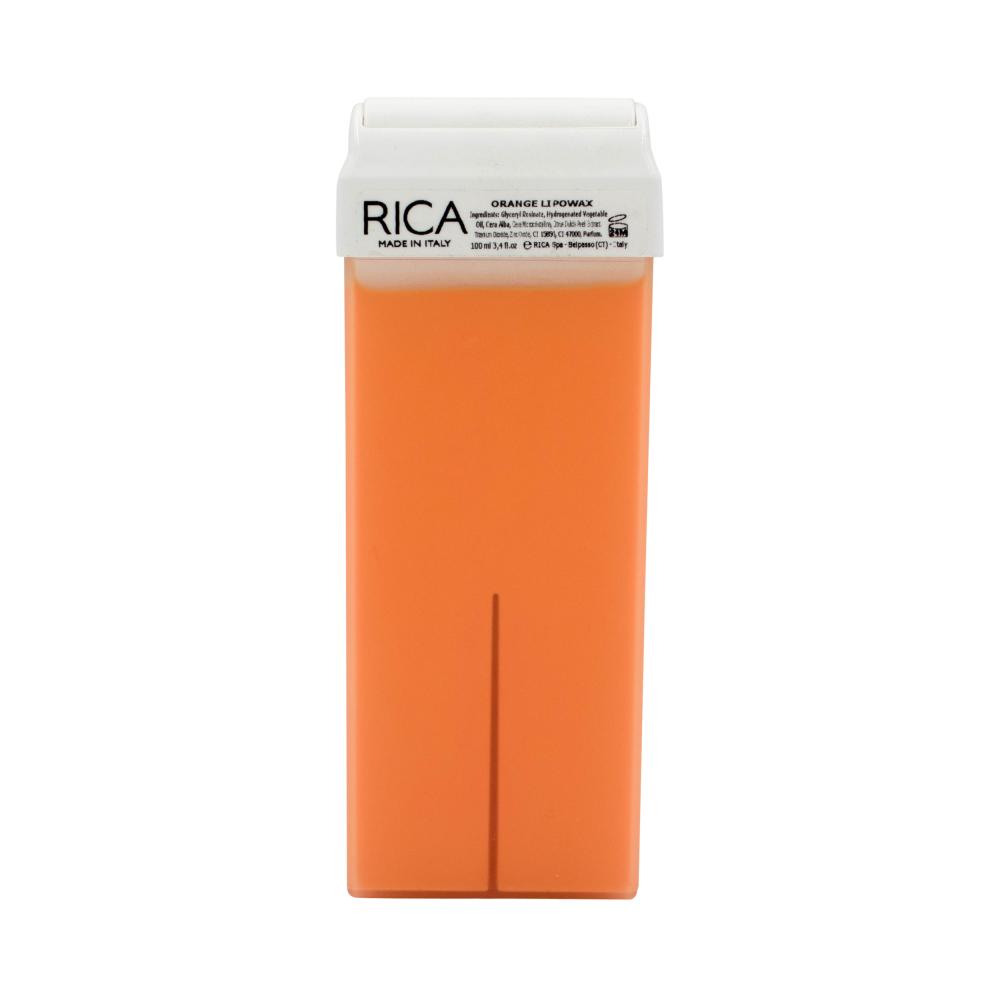 Rica Cosmetics, Liposoluble wax, Refill, Orange, 3.4 fl. oz (100 ml) rica cosmetics liposoluble wax honey 14 1 fl oz 400 ml