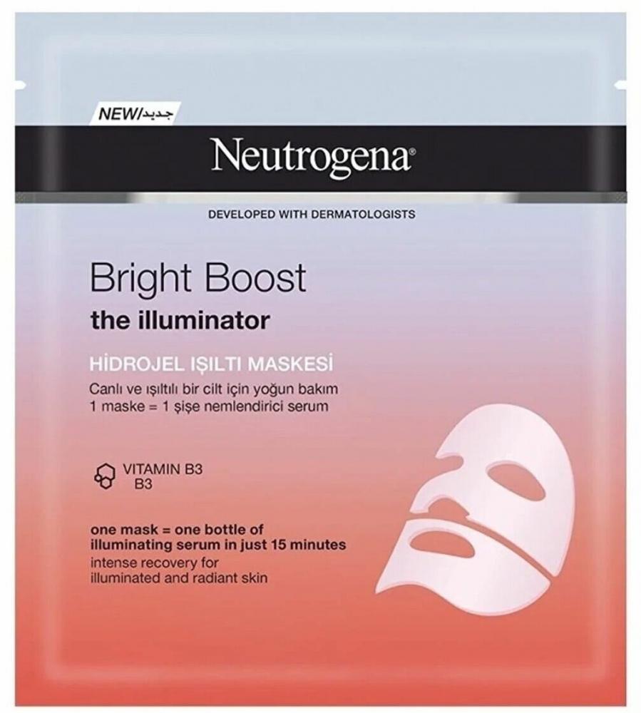 Neutrogena, Hydrogel mask, Bright boost, The illuminator, 1 fl oz (30 ml) olay super serum niacinamide and vitamin c for even and glowing skin 1 fl oz 30 ml