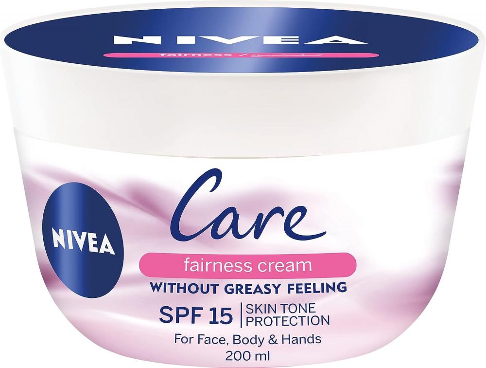 NIVEA / Cream, Care fairness, Skin tone protection, 6.76 fl oz (200ml) olay cream natural white light instant glowing fairness 1 3 fl oz 40 g
