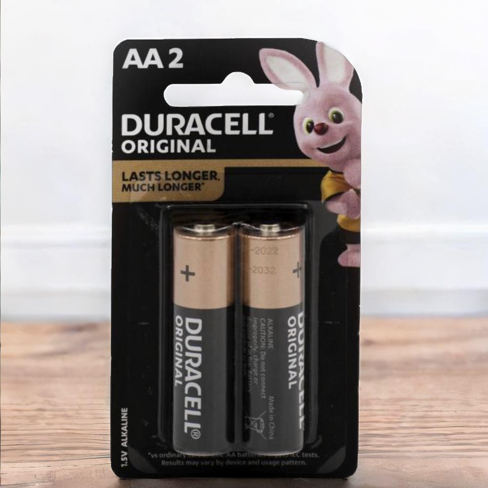 Duracell / Batteries, AA 1.5V Alkaline LR6 MN1500, 50% Extra life long power, Pack of 2, 10 Years shelf life duracell batteries aa 1 5v alkaline lr6 mn1500 50% extra life long power pack of 2 10 years shelf life
