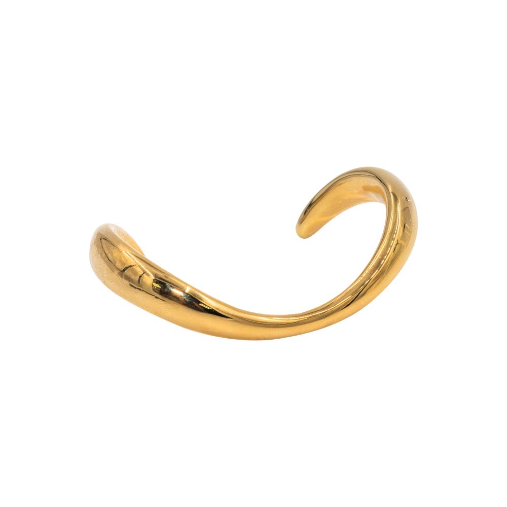 ACCENT Bracelet with geometric curve in gold gerenuk cz clear twin flowers link chain bracelet for women bracelets friends bracelet jewelry luxury gifts accessories gub0183