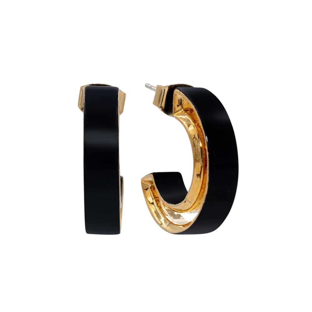 ACCENT Earrings rings with enamel coating accent ring with enamelled enamel coating and voluminous crystal