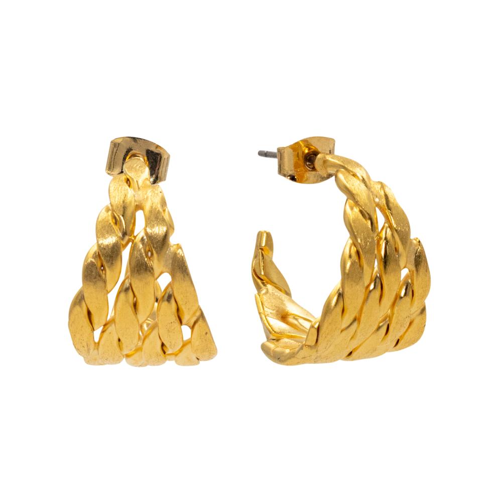 ACCENT Braided earrings in gold flower earrings korean fashion zircon flower earrings for women sweet girls chain stud earrings jewelry party gifts
