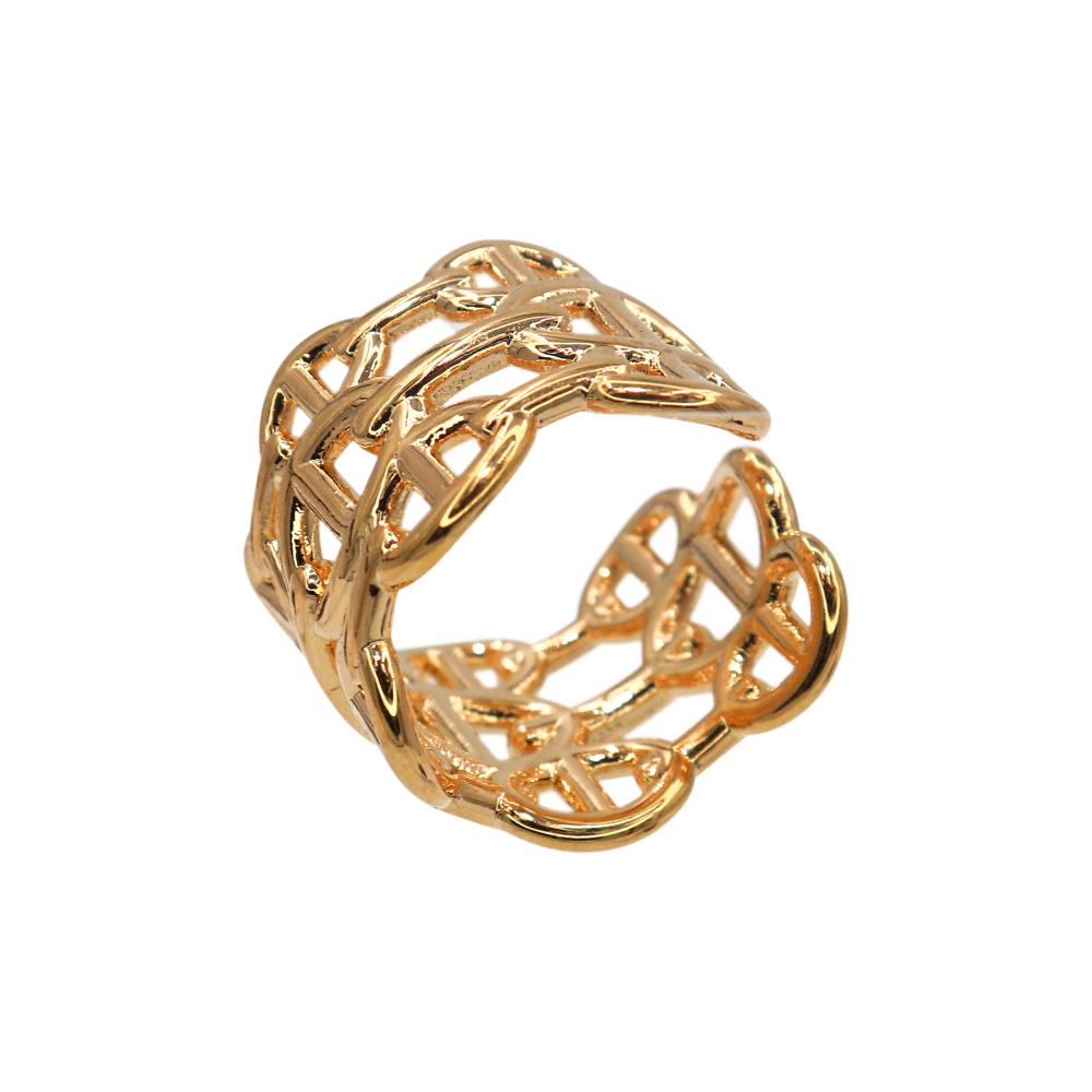 ACCENT Hermes style ring in gold