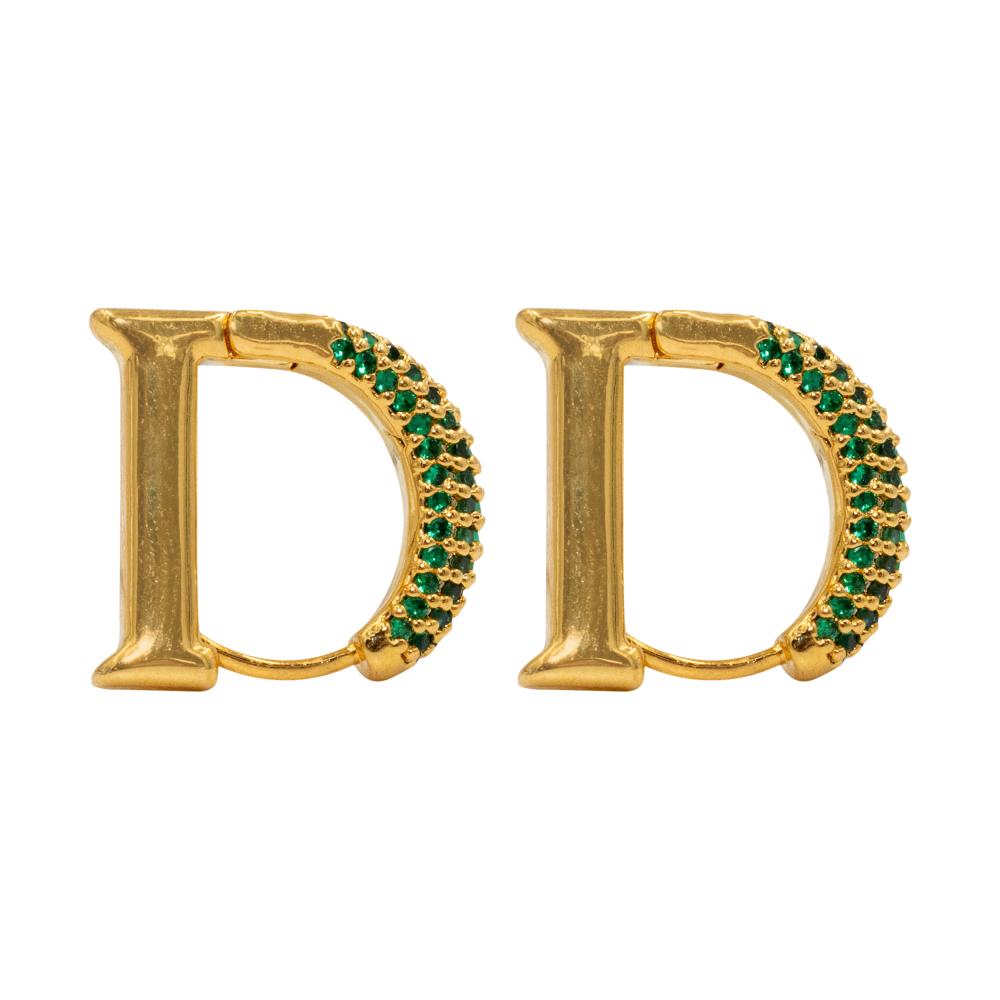 ACCENT Dior earrings in gold accent enamel earrings in geometric shape