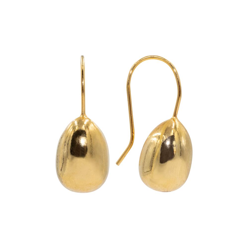 ACCENT Drop earrings with voluminous pendant in gold accent vintage style voluminous earrings in gold