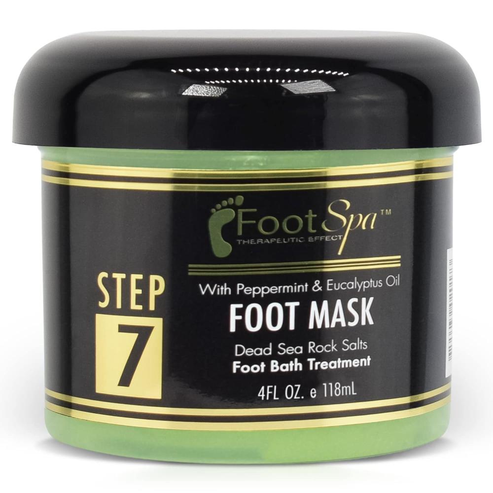 foot spa rock salt bath peppermint eucalyptus oil 42 oz Foot Spa - Cream Mask for Foot with peppermint and eucalyptus oil, 4 Oz, 118 ml
