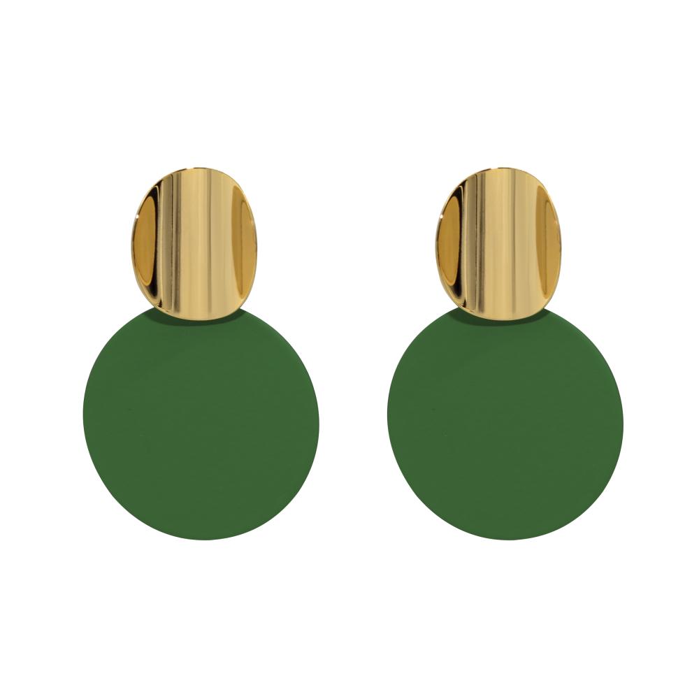 ACCENT Earrings with accent detail accent enamel earrings stripes in green colour