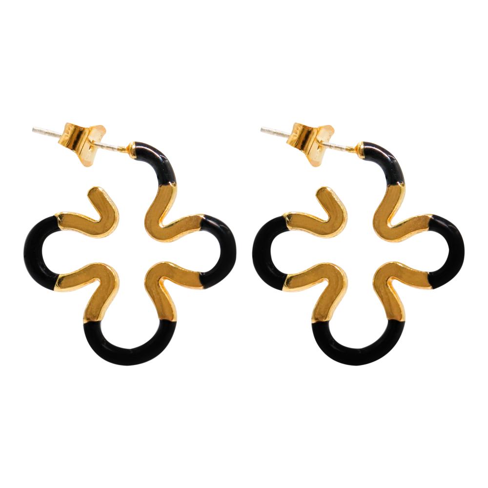 цена ACCENT Clover earrings with enamel coating