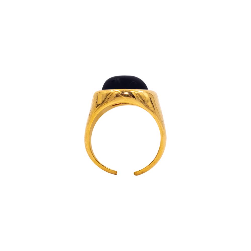 ACCENT Signet ring in gold luv aj кольцо stone orb signet ring gold