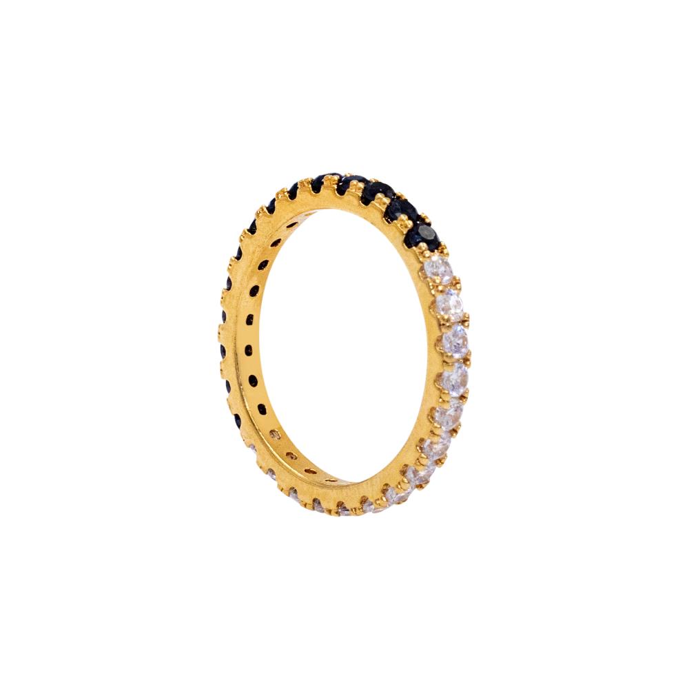 ACCENT Ring with minimalistic accent crystals in gold