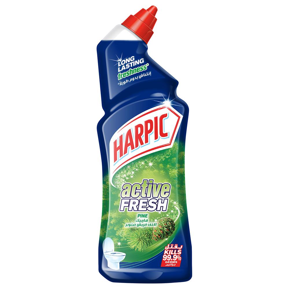 цена Harpic, Toilet cleaner, Active fresh, Pine, 25.36 fl. oz. (750 ml)