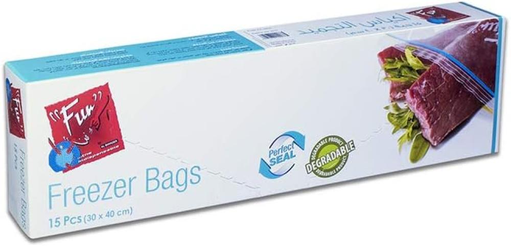 цена Fun, Freezer bags with ziplock, Biodegradable, Large, Pack of 15