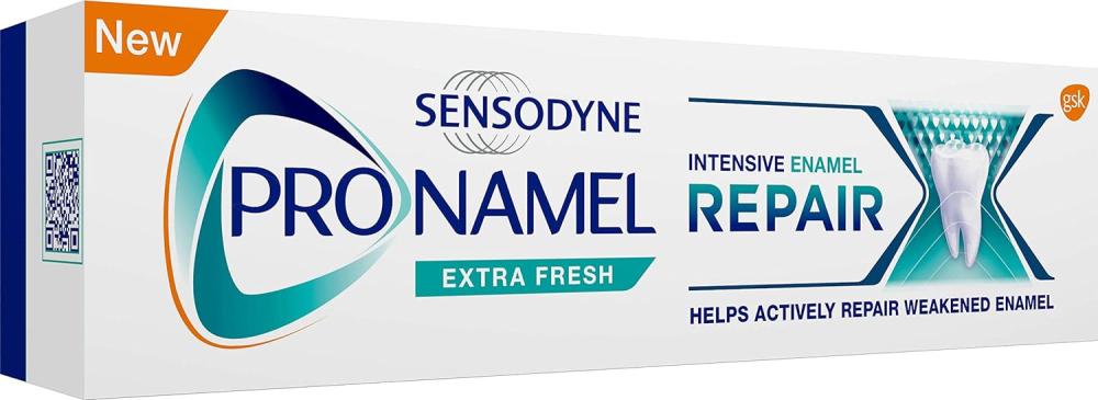 Sensodyne, Toothpaste, Pronamel, Intensive enamel repair, Extra fresh, 2.5 fl. oz. (75 ml) sensodyne toothpaste flouride for sensitive teeth 75 ml