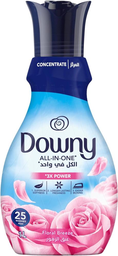 Downy, Fabric softener, Concentrate, Floral breeze, 33.8 fl. oz. (1 litre) downy fabric softener luxury perfume collection concentrate vanilla and cashmere musk feel luxurious 46 66 fl oz 1 38 litre