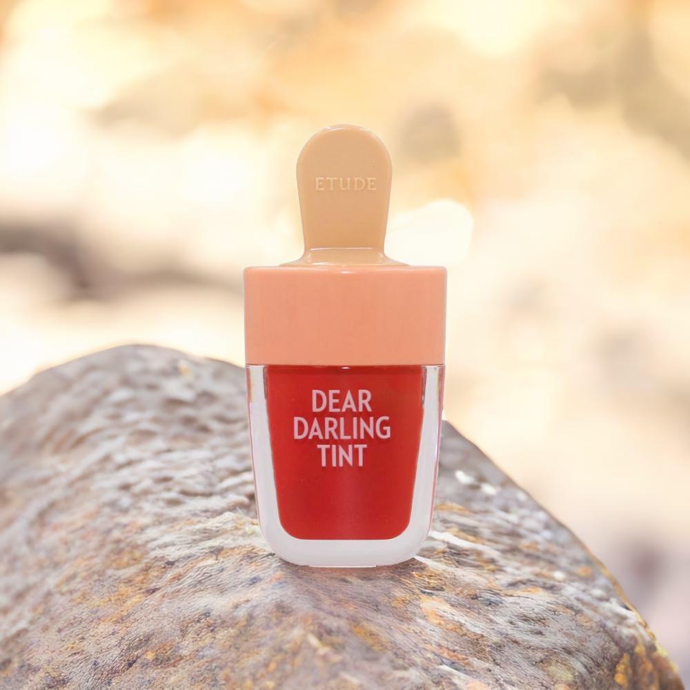 Etude House / Lip tint, Dear darling, Water gel, OR205 Apricot red, 0.15 oz (4.5 g) the fair mandelectoin moisturizing face cream 50ml